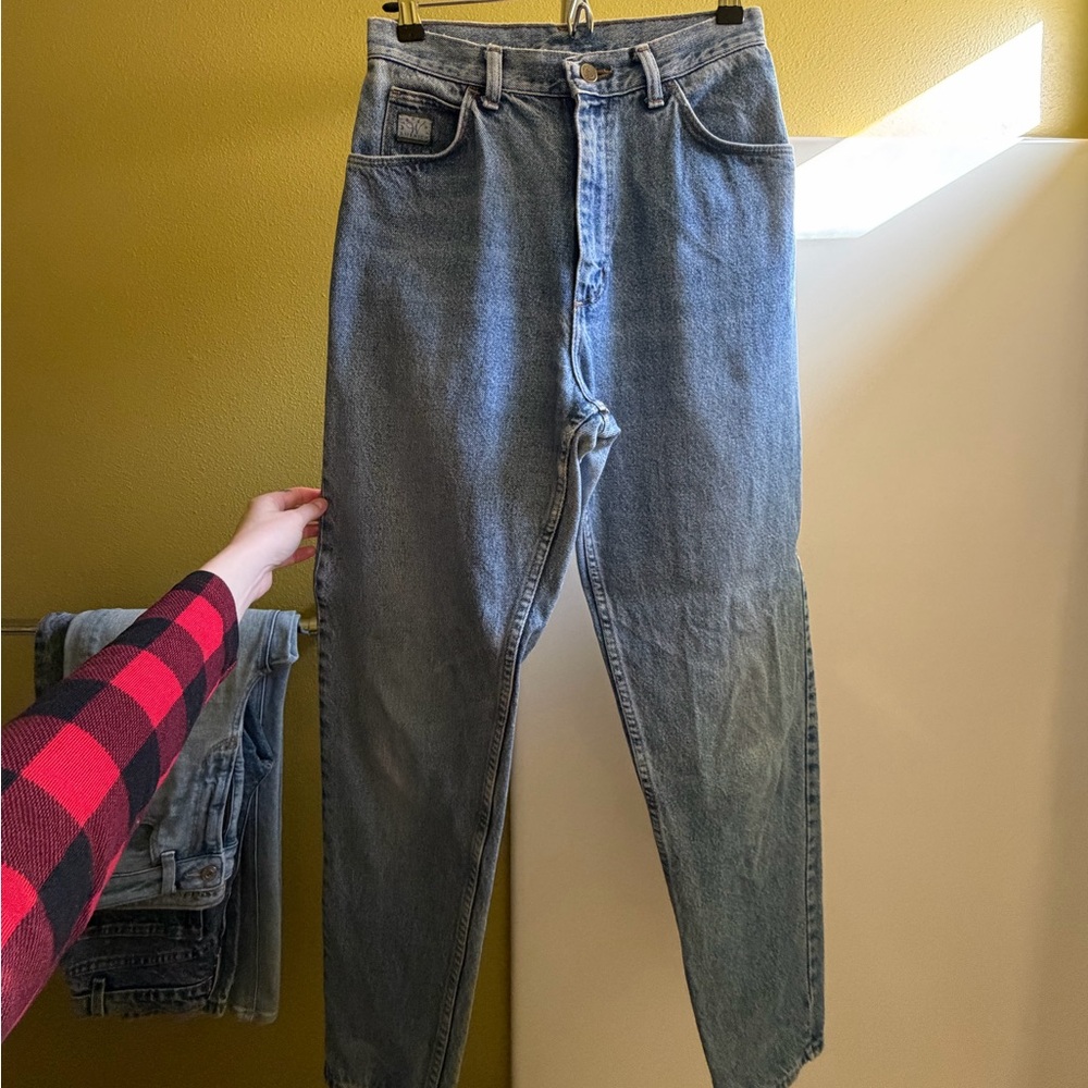 Vintage Wranglers- Light Blue Denim Jeans/high waisted mom jeans (size 8)